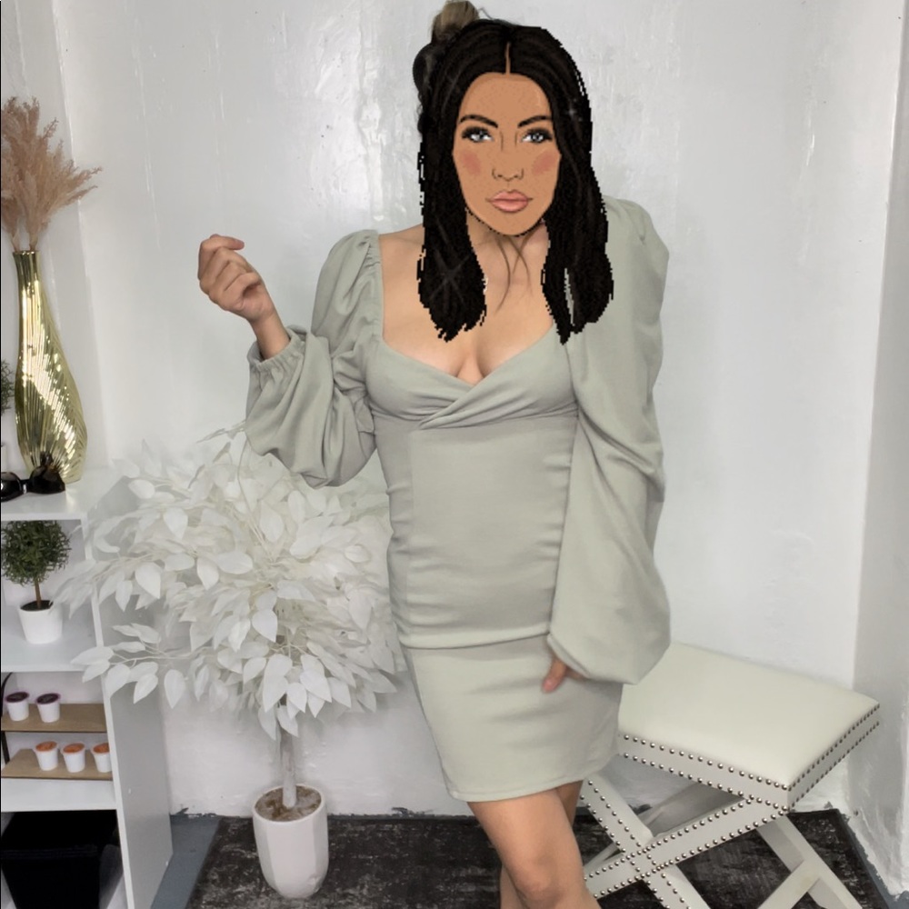 Olive green dress